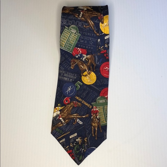Echo Other - ECHO vintage horse racing themed necktie OS